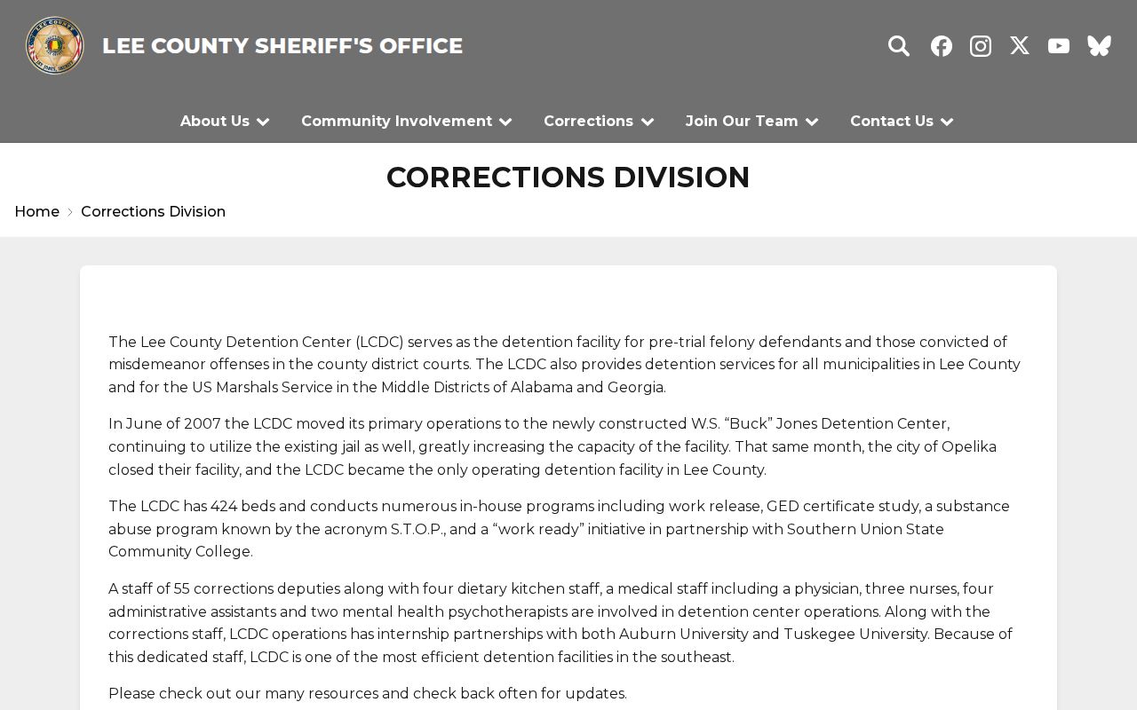 Lee County warrant custody detention center information