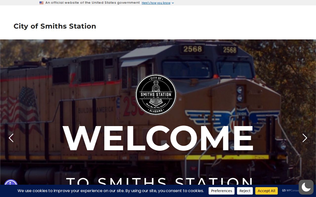 Smiths Station warrant records City Hall contact page
